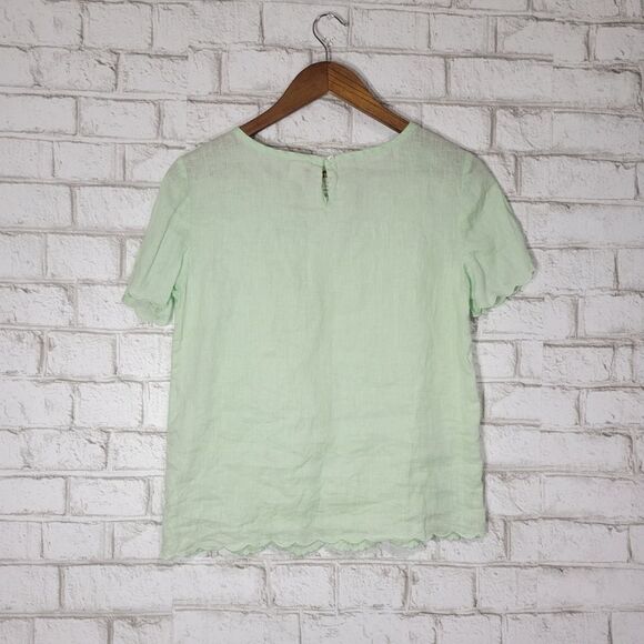 J Crew light green linen top - Picture 13 of 13